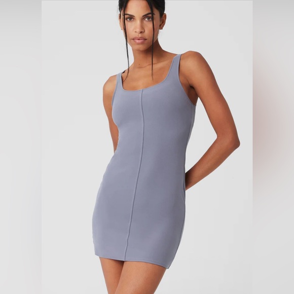 ALO Yoga Dresses & Skirts - ALO Yoga Alosoft Head Start Dress Fog Small NWT